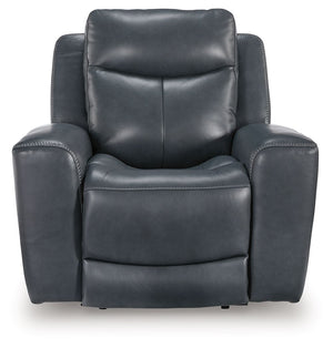 Bexhurst - Power Recliner With Adjustable Headrest #blue