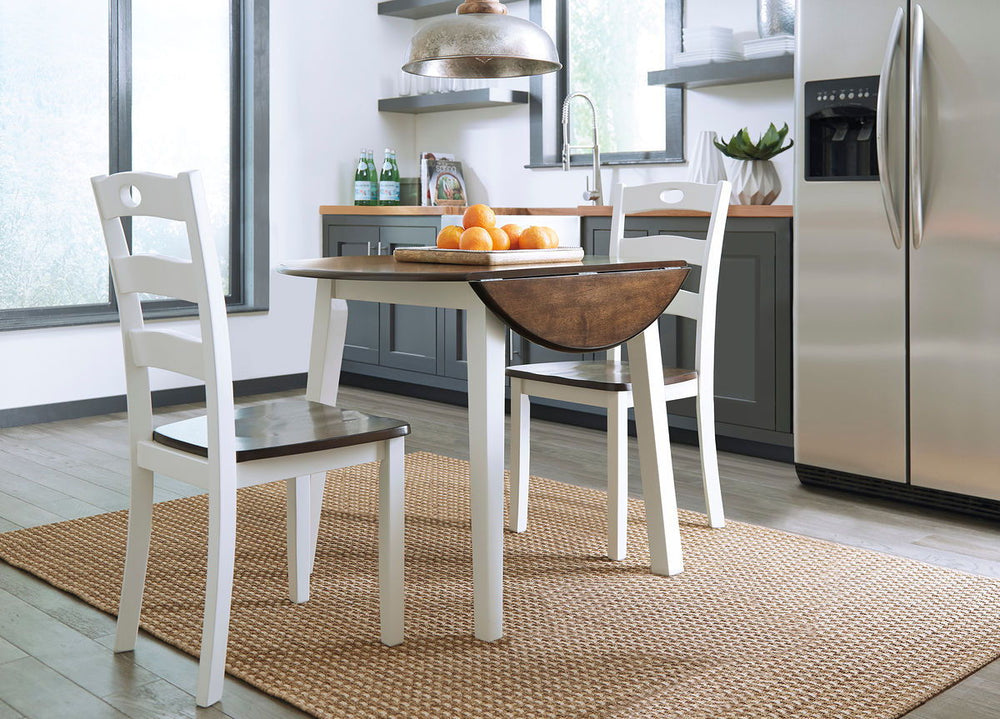 Woodanville - Round Dining Table Set #3pc.table,2chairs