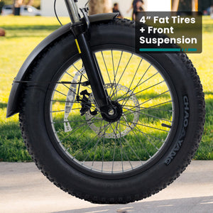 GoTrax - Z4 PRO Foldable Ebike w/ up to 40mi Max Operating Range and 28 mph Max Speed - Black