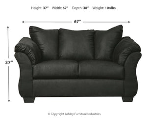 Darcy - Stationary Loveseat #black