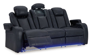 Fyne-dyme - Power Reclining Sofa With Adj Headrest #blue