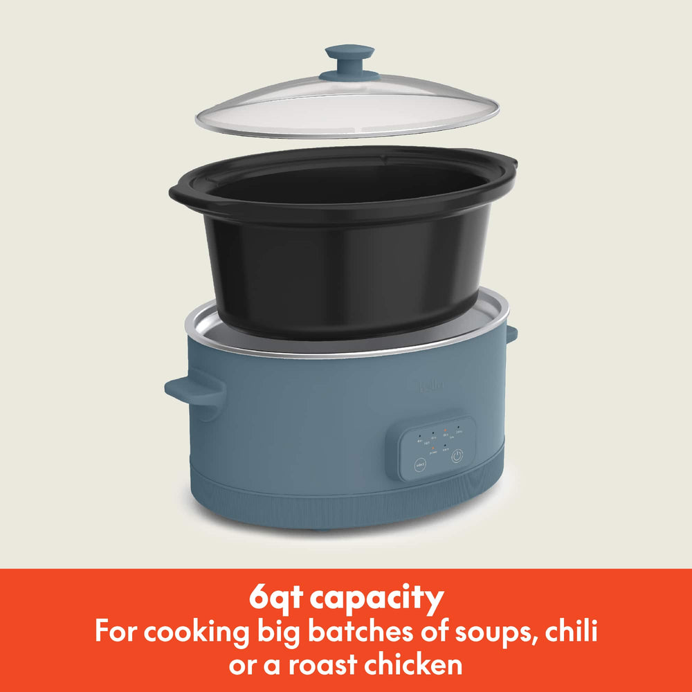 Bella - 6-qt. Programmable Slow Cooker - Surf