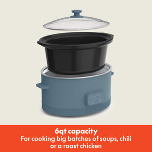 Bella - 6-qt. Programmable Slow Cooker - Surf