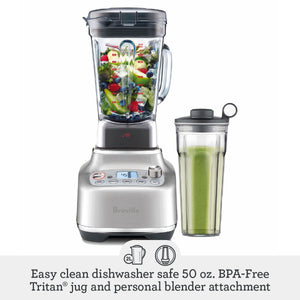 Breville - the Super Q Blender, 1600W, with 12 speed settings and 68 oz Jug - Brushed Stainless Steel