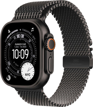 Apple Watch Ultra 3 (GPS+Cellular) 49mm Titanium Case with Titanium Milanese Loop - Medium - Black - (2025)
