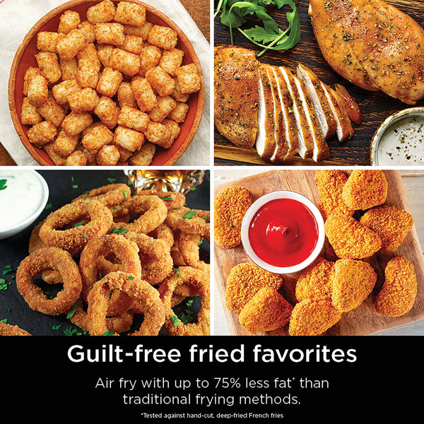 Ninja - DoubleStack 8 QT, 6-in-1, 2-Basket Air Fryer, Space Saving Design - Black