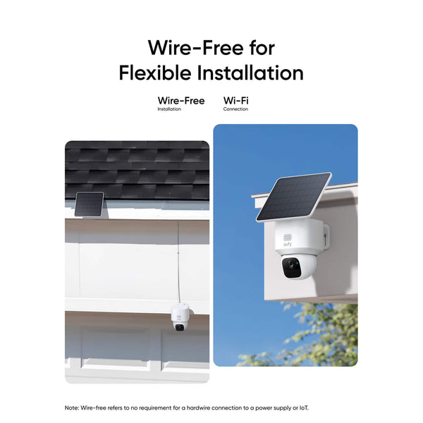 eufy - SoloCam E30, Solar Powered 2K Outdoor Security Camera, Wire-Free, 360° Pan, No Monthly Fee - White