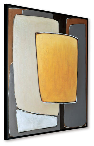 Actman - Arte de pared - Crema / Marrón / Gris