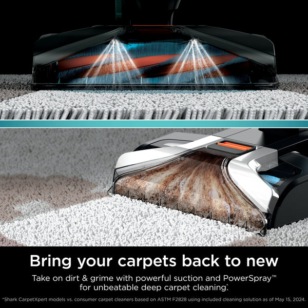 Shark - CarpetXpert with Stainstriker Technology Corded Upright Deep Carpet and Upholstery Cleaner with Built-in Spot Remover - White
