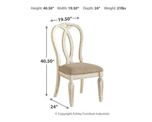 Realyn - Rectangular Dining Table Set #5pc.table,4chairs|9pc.table,4ladderbackchairs,4ribbonbackchairs|7pc.table,6ribbonbackedchairs|9pc.table,8ribbonbackchairs