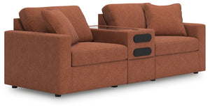 Modmax - 3 Piece Sectional #lightbrown #3pc.sectionalwithaudiosystemconsole