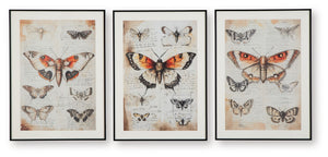Jossletts - Set de Arte Mural (Juego de 3) - Naranja / Negro / Marfil