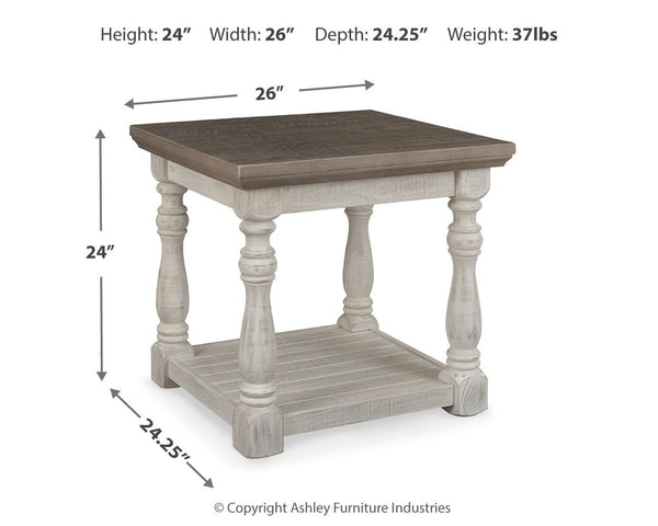 Havalance - Mesa auxiliar rectangular - Gris / Blanco