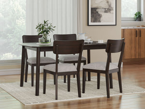 Mallenette - Juego de mesa de comedor (5 piezas) - Merlot