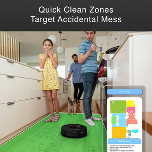 bObsweep - Orb-i Self-Emptying Robot Vacuum Cleaner, with 100-Day Capacity, 5000 pa Suction, & LiDAR Mapping - Blackberry