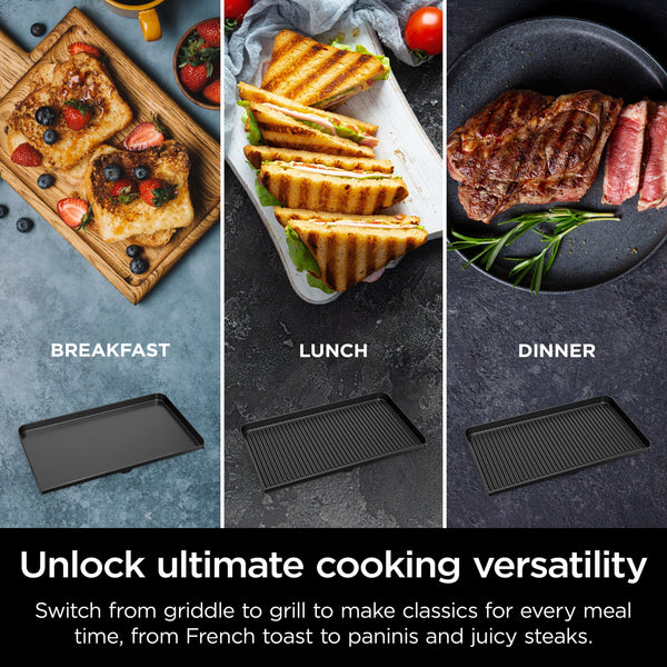 Ninja - Sizzle Pro XL 20-Inch Indoor Griddle & Grill with ProTemp IQ - Silver