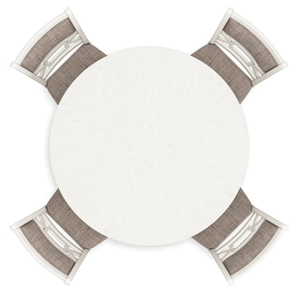 Erinberg - Juego de mesa alta de comedor (juego de 5) - Blanco antiguo
