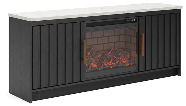 Cadmori - TV Stand With Fireplace Option #fauxfirebrickfireplaceinsert