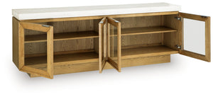 Adanworth - Gabinete decorativo - Marrón claro / Gris