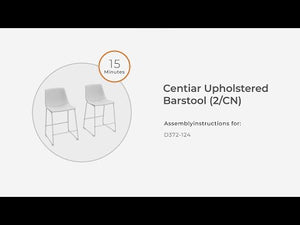 Centiar - Taburete de bar tapizado (Juego de 2)
