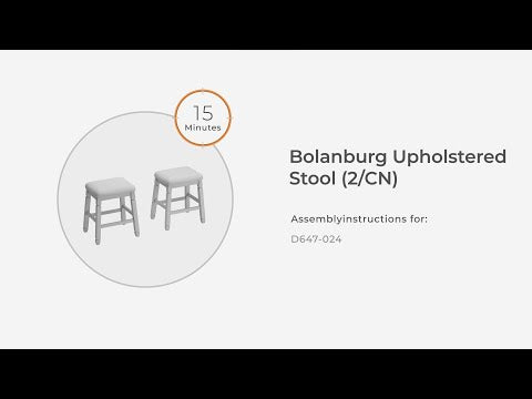 Bolanburg - Taburete tapizado (juego de 2) - Beige
