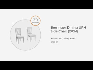 Berringer - Silla de comedor tapizada (Juego de 2) - Marrón rústico