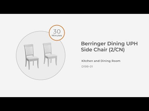 Berringer - Silla de comedor tapizada (Juego de 2) - Marrón rústico