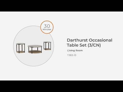 Darthurst - Juego de mesas auxiliares (juego de 3) - Marrón claro