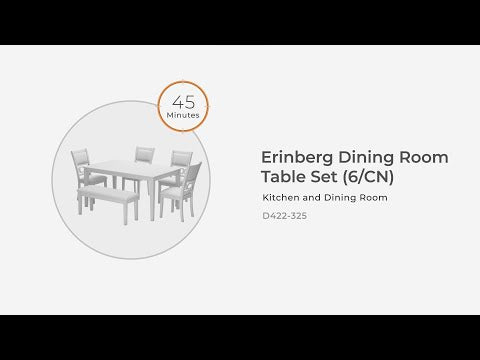 Langwest - Juego de mesa de comedor (Set de 6) - Marrón