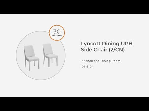 Lyncott - Silla lateral tapizada de comedor (Juego de 2)