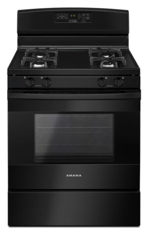 Amana - 5.0 Cu. Ft. Self-Cleaning Freestanding Gas Range - Black