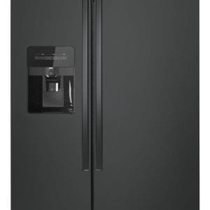 Amana - 24.5 Cu. Ft. Side-by-Side Refrigerator with Water and Ice Dispenser - Black