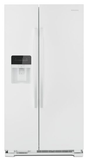 Amana - 24.5 Cu. Ft. Side-by-Side Refrigerator with Water and Ice Dispenser - White