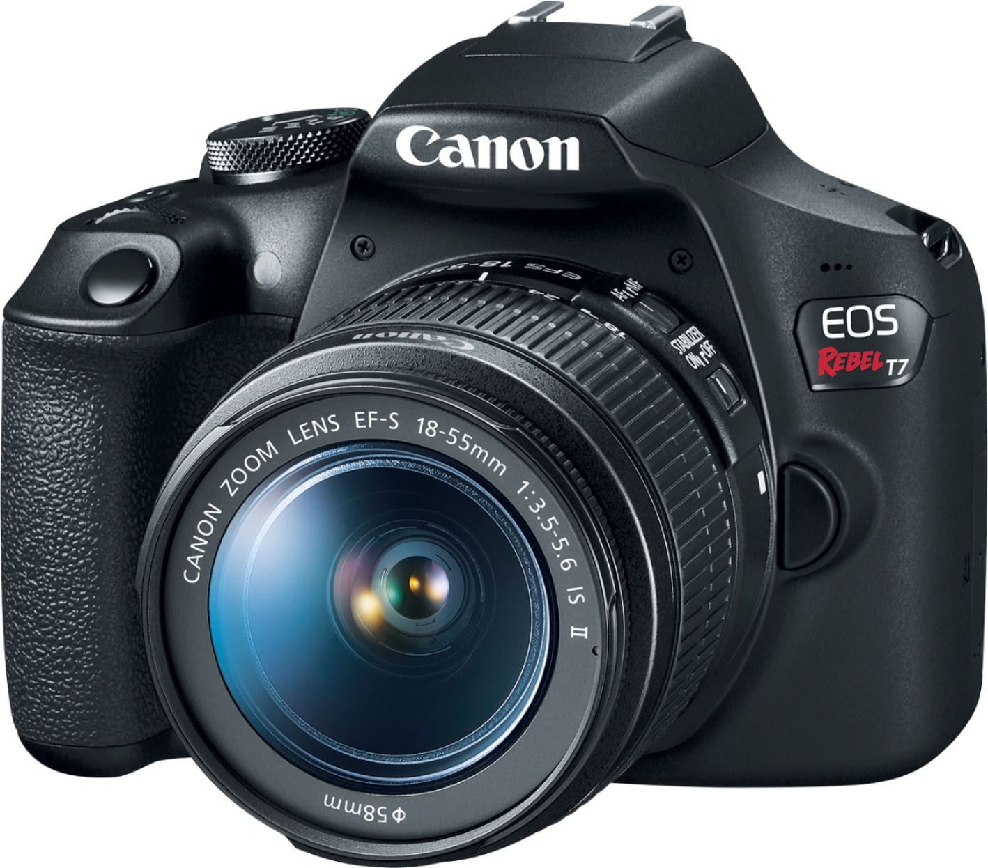 Canon – EOS Rebel T7 DSLR Video Two Lens Kit with EF-S 18-55mm and EF ...