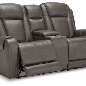 Card Player - Smoke - Pwr Rec Loveseat/Con/Adj Hdrst