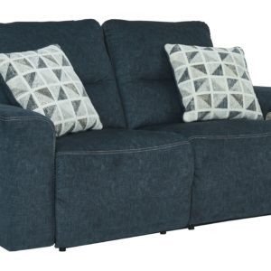 Paulestein - Denim - Reclining Power Loveseat