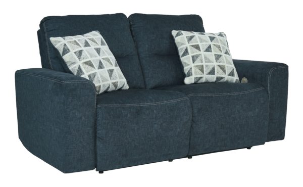 Paulestein - Denim - Reclining Power Loveseat