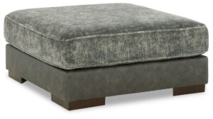 Larkstone - Pewter - Oversized Accent Ottoman