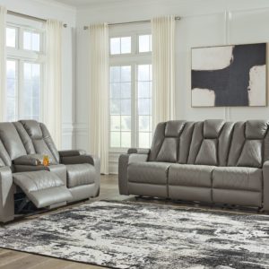 Mancin - Gray - 2 Pc. - Reclining Sofa, Loveseat