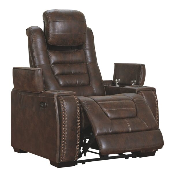 Game - Brown Dark - Pwr Recliner/Adj Headrest
