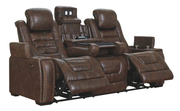 Game - Brown Dark - Pwr Rec Sofa With Adj Headrest