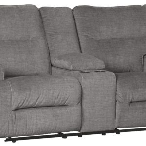 Coombs - Charcoal - Dbl Rec Pwr Loveseat W/Console