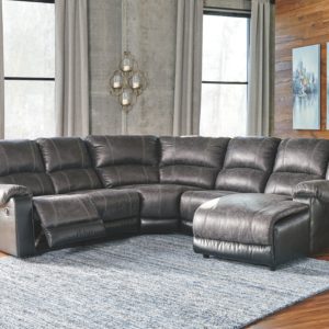 Nantahala - Slate - Right Arm Facing Chaise 5 Pc Sectional