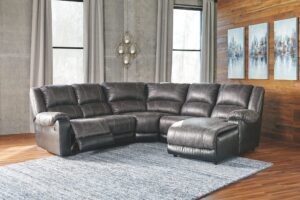 Nantahala - Slate - Right Arm Facing Chaise 5 Pc Sectional
