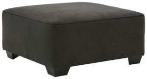 Lucina - Charcoal - Oversized Accent Ottoman