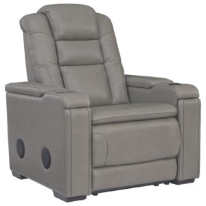 Boerna - Gray - Pwr Recliner/Adj Headrest