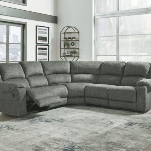 Goalie - Pewter - Zero Wall Recliners 5 Pc Sectional
