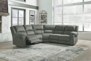 Goalie - Pewter - Zero Wall Recliners 5 Pc Sectional