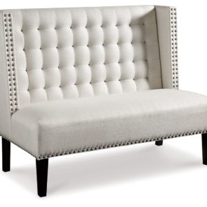 Beauland - Ivory - Accent Bench - Button Tufting