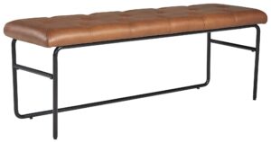Donford - Brown / Black - Upholstered Accent Bench